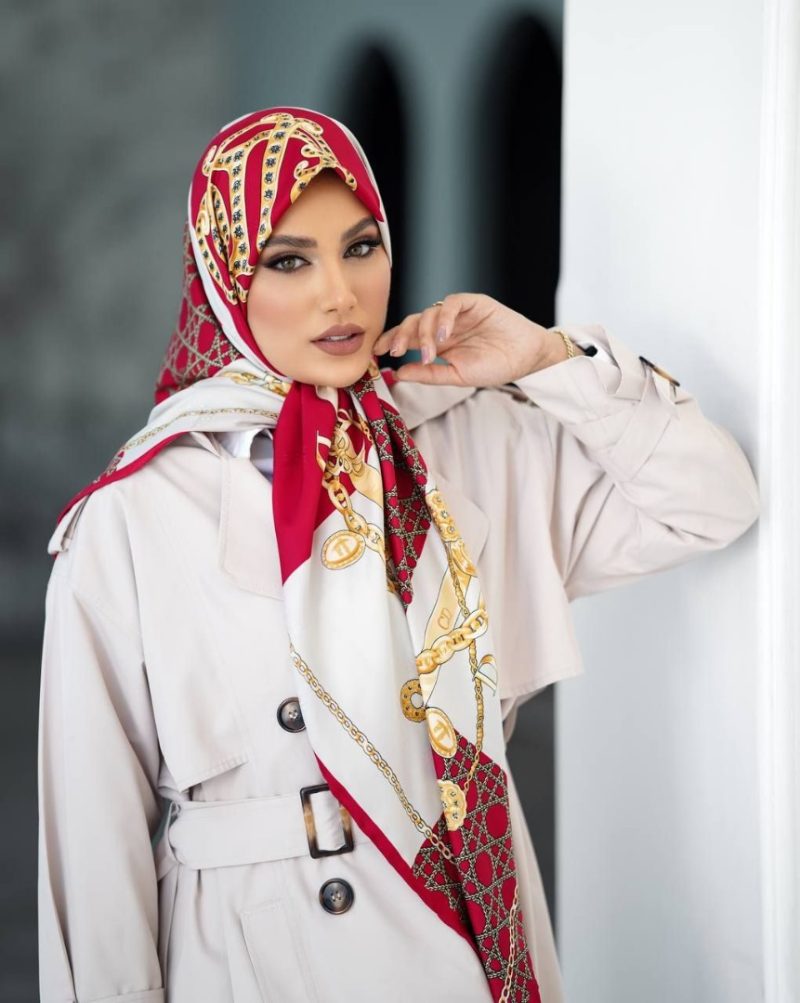 روسری ابریشم ژاکارد کد 26212 - Image 1