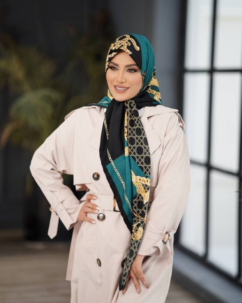 26213 روسری ابریشم ژاکارد کد 26213 - Image 1