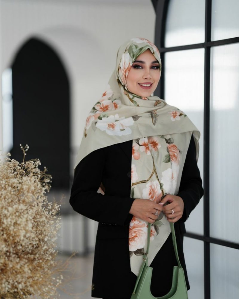 روسری ابریشم ژاکارد کد 26215 - Image 1