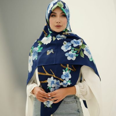 روسری ابریشم ژاکارد کد 26217