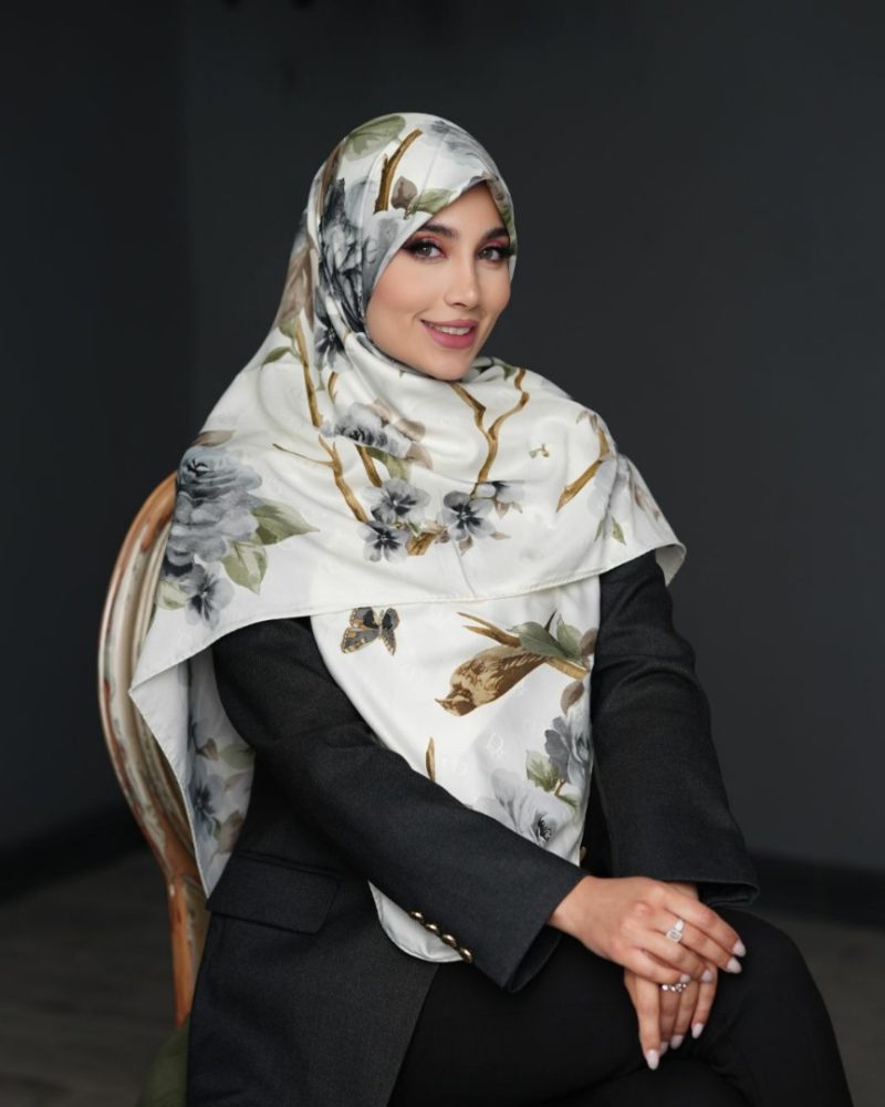 روسری ابریشم ژاکارد کد 26218 - Image 1