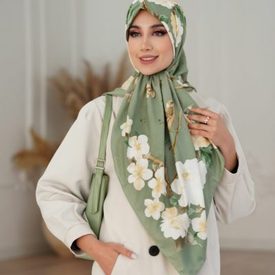 روسری ابریشم ژاکارد کد 26219