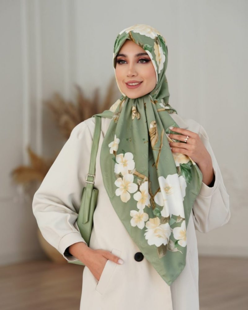 روسری ابریشم ژاکارد کد 26219 - Image 1