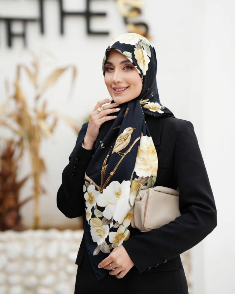 26220 روسری ابریشم ژاکارد کد 26220 - Image 1