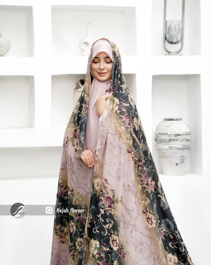 30940 چادر رنگی کرپ حریر کد 30940 - Image 1