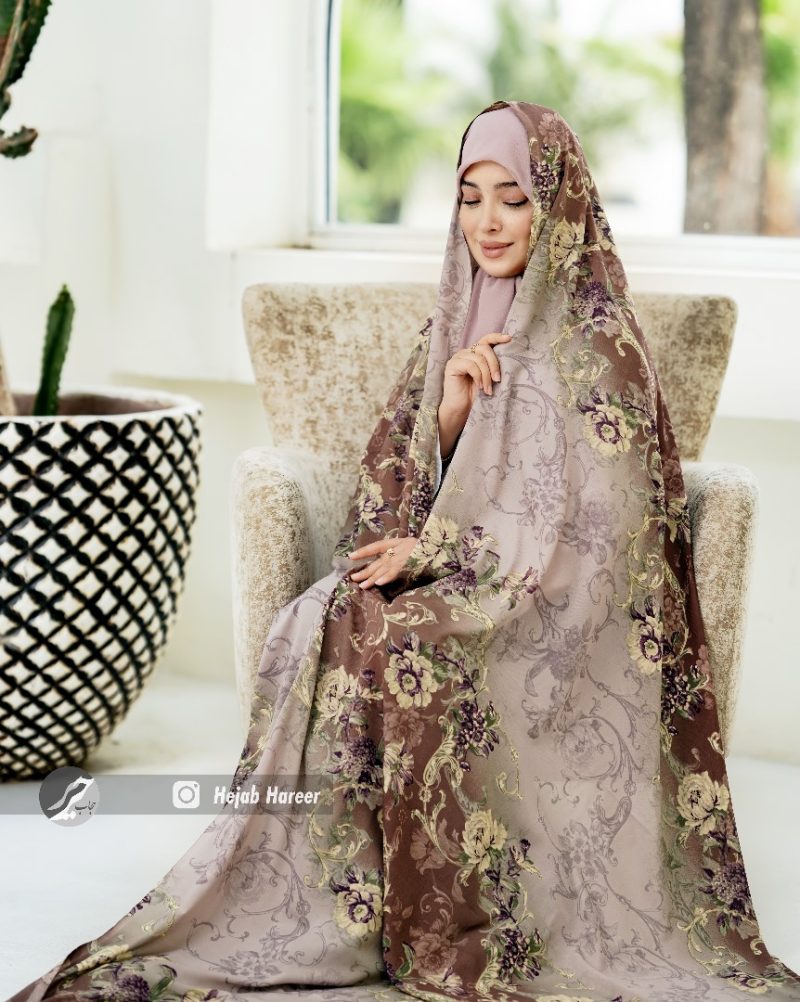 چادر رنگی کرپ حریر کد 30941 - Image 1