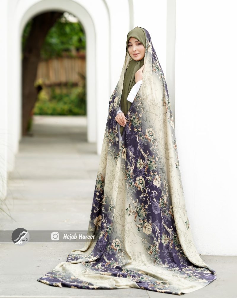 چادر رنگی کرپ حریر کد 30942 - Image 1