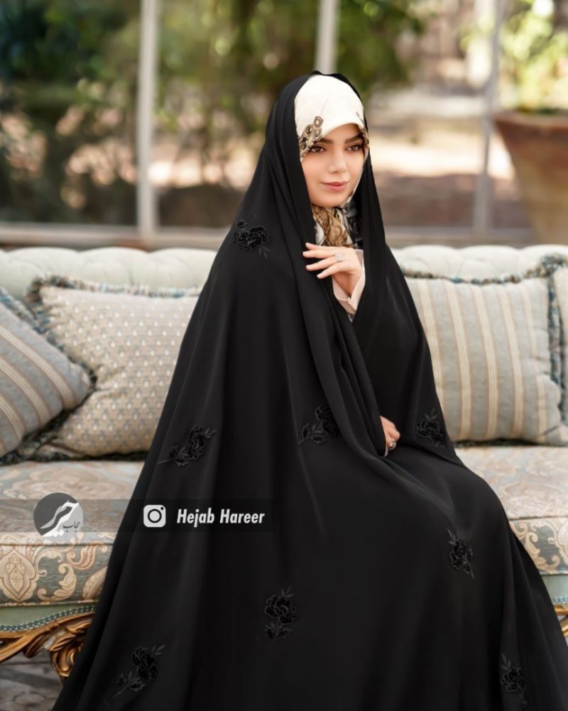 چادر مشکی سنتی گلدوزی شده کد 3234 - Image 1