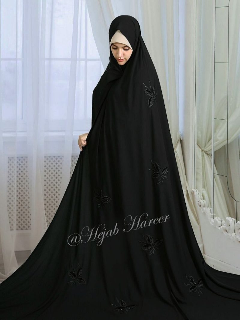 چادر مشکی سنتی گلدوزی شده کد 3235 - Image 1