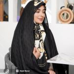 چادر مشکی طرح دار کره ای کد 3379