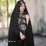 چادر مجلسی سوالون طرح دار کد 3384