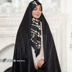 چادر مجلسی سوالون طرح دار کد 3385