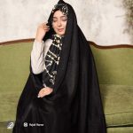 چادر مجلسی سوالون طرح دار کد 9091