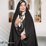 چادر مشکی طرحدار ایرانی کد 9324