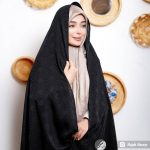 چادر مشکی طرحدار ایرانی کد 9325