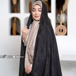 چادر مشکی طرحدار ایرانی کد 9329