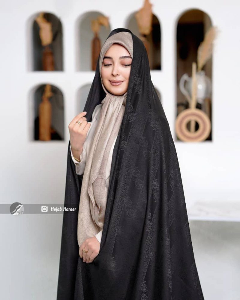 IMG-20240710-WA0004 چادر مشکی طرحدار ایرانی کد 9329 - Image 1