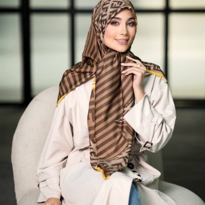 روسری ابریشم تویل کد 26233