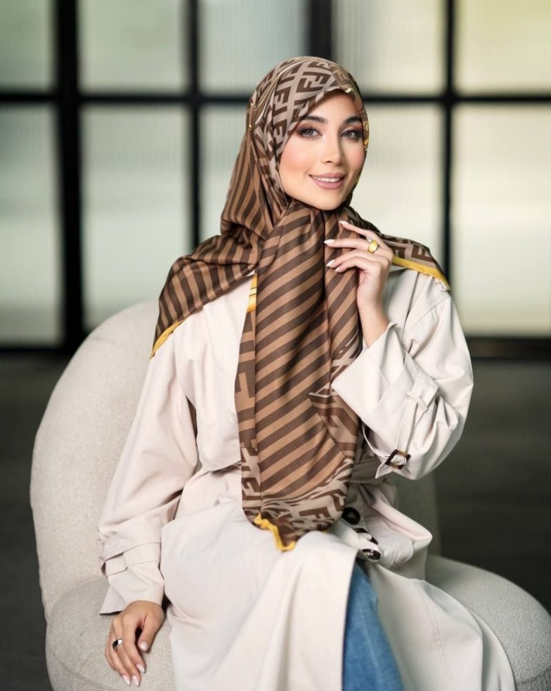 26233 روسری ابریشم تویل کد 26233 - Image 1