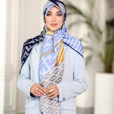 روسری ابریشم تویل کد 26234