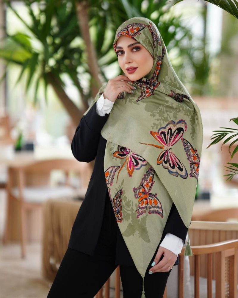 روسری نخی سیااسکارف کد 26240 - Image 1