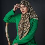 روسری نخی گارزا ژاکارد کد ۲۶۲۵6