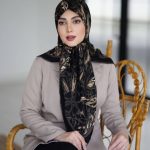 روسری نخی گارزا ژاکارد کد ۲۶۲۵7