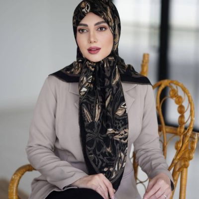 روسری نخی گارزا ژاکارد کد ۲۶۲۵7