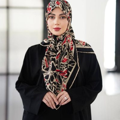 روسری نخی گارزا ژاکارد کد ۲۶۲۵8