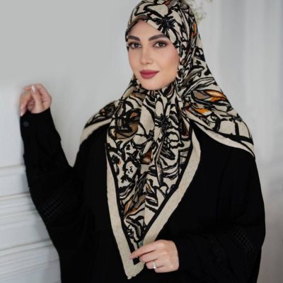 روسری نخی گارزا ژاکارد کد ۲۶۲۵9