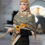 روسری نخی گارزا ژاکارد کد ۲۶۲63
