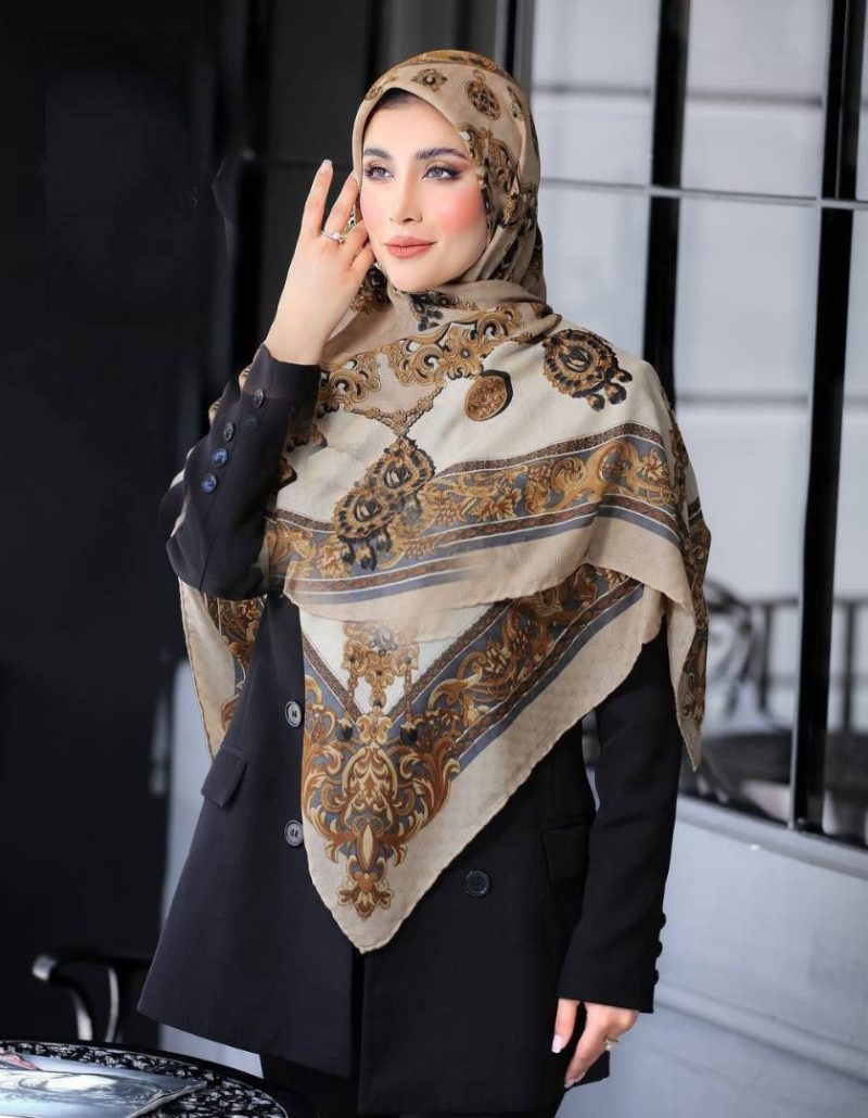 روسری نخی گارزا ژاکارد کد ۲۶۲65 - Image 1