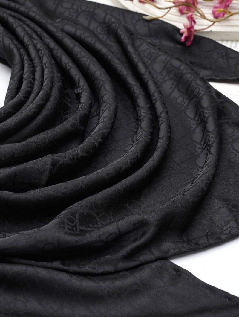 2719 روسری مشکی طرح دار کد 2719 - Image 1