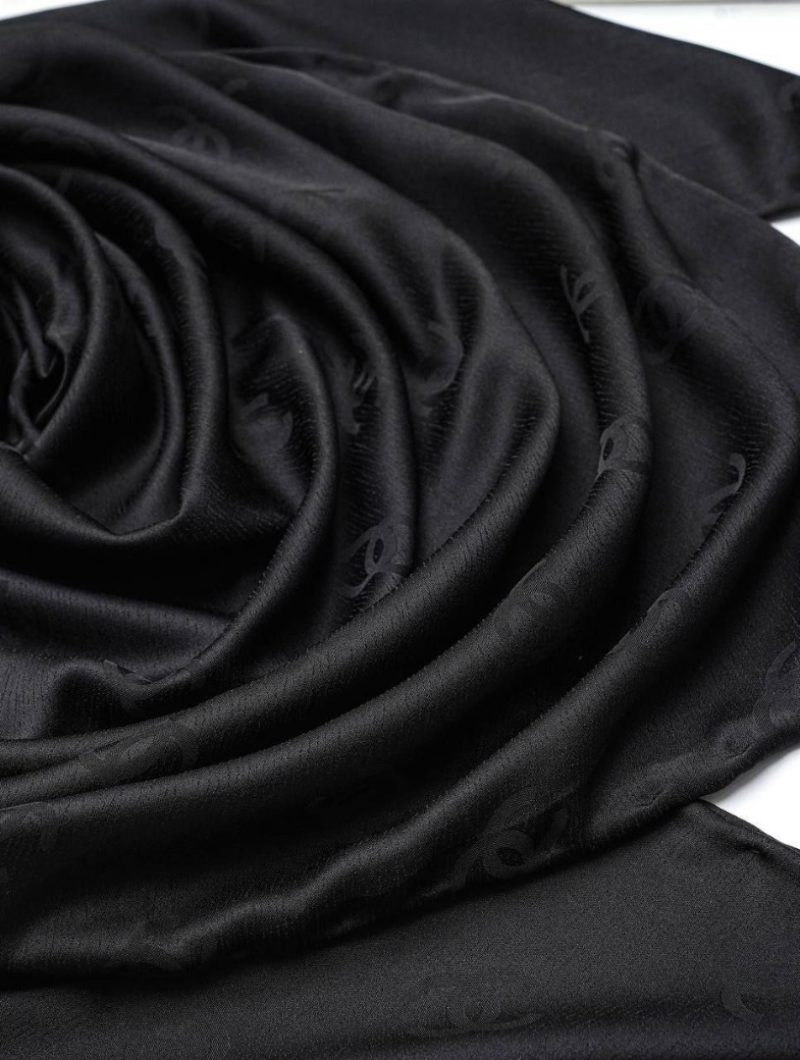 2721 روسری مشکی طرح دار کد 2721 - Image 1