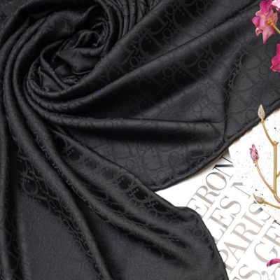 روسری مشکی طرح دار کد 2724