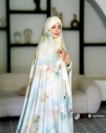 چادر رنگی سیلک ابریشم اندونزی کد 6127 - Image 2