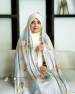 چادر رنگی سیلک ابریشم اندونزی کد 6127