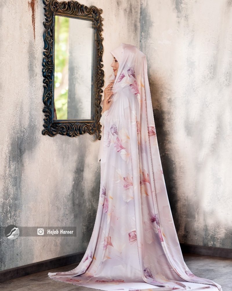 6129-2 چادر رنگی سیلک ابریشم اندونزی کد 6129 - Image 1