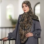روسری نخی گارزا ژاکارد کد 2728
