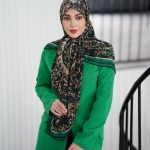 روسری نخی گارزا ژاکارد کد 2731