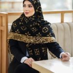 روسری نخی طرح دار کد 2742