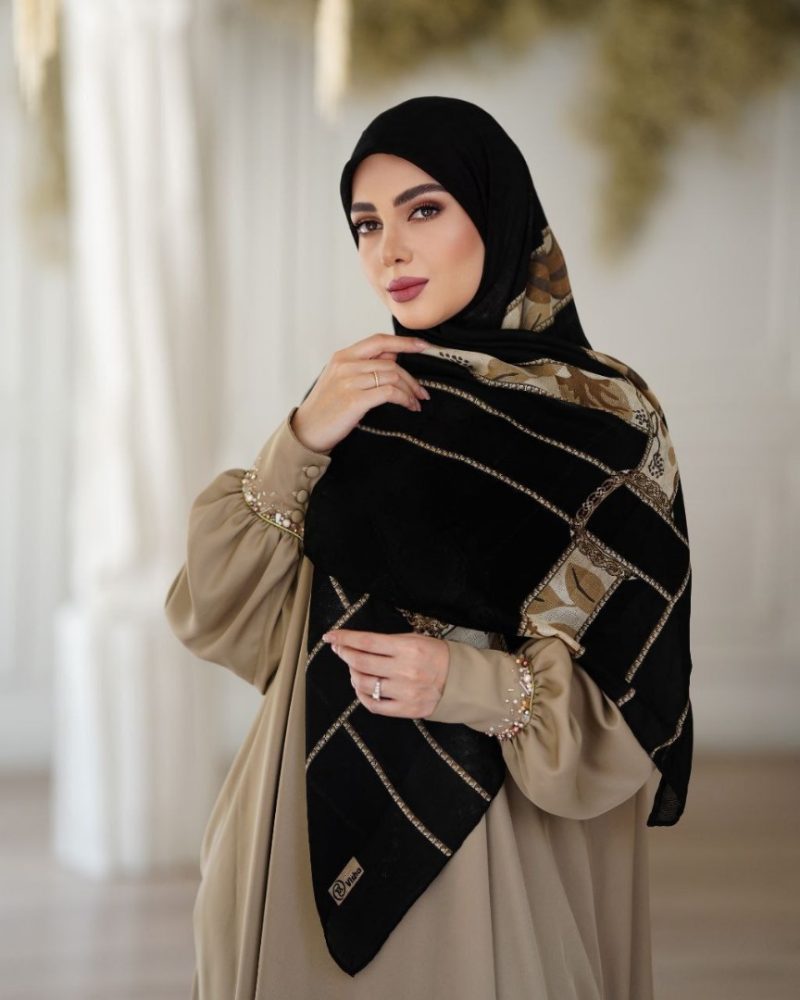 روسری نخی طرح دار کد 2743 - Image 1