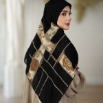 روسری نخی طرح دار کد 2745