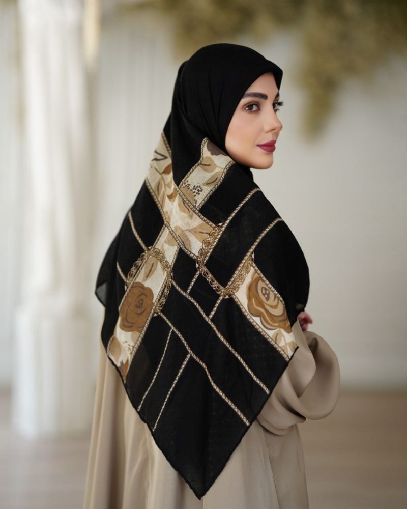 روسری نخی طرح دار کد 2745 - Image 1