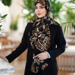 روسری نخی طرح دار کد 2746