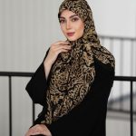 روسری نخی طرح دار کد 2748