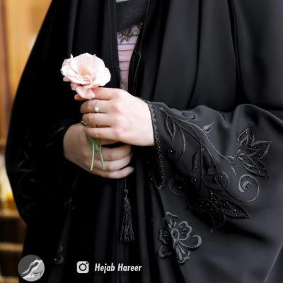 چادر مشکی عربی گلدوزی شده کد 3240