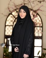 چادر مشکی دانشجویی گلدوزی شده کد 3242 - Image 3