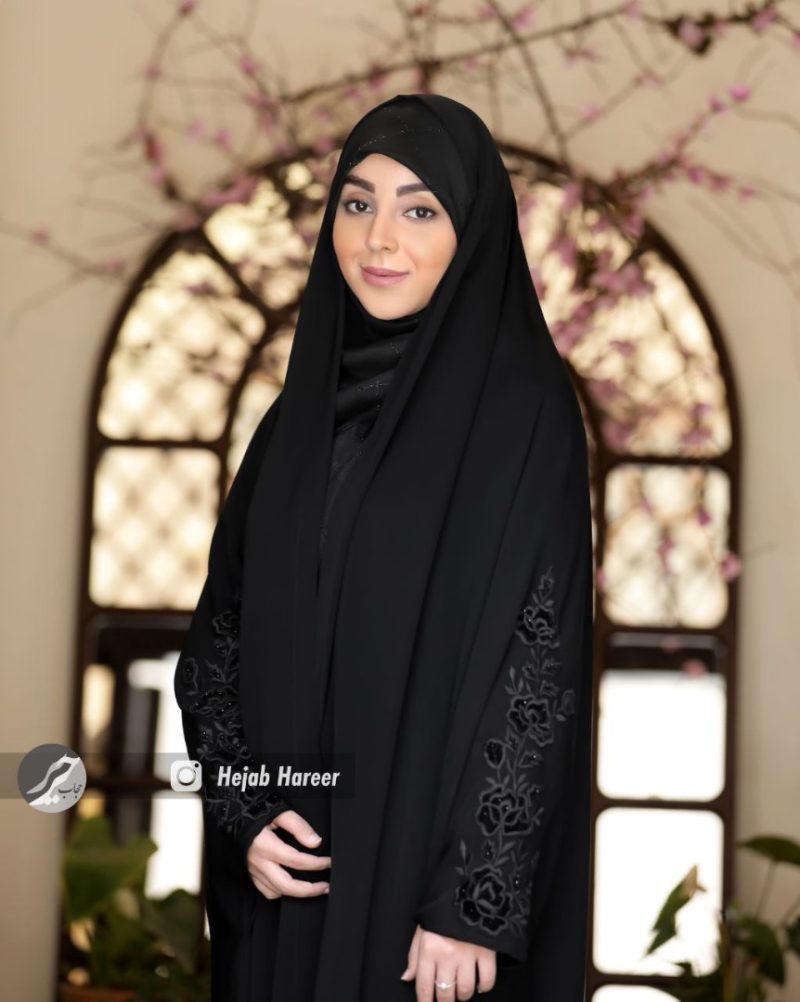 چادر مشکی دانشجویی گلدوزی شده کد 3242 - Image 3