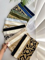 روسری ابریشم ژاکارد طرح دار کد 2786 - Image 2